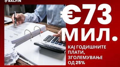 Фонд за плати од 73 милиони евра за групацијата БАЛФИН. Значително ги зголемува придонесите за ...